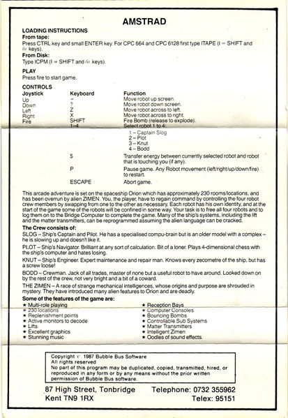 File:Fifth Quadrant (Cassette) (Bubble Bus) (1987) (Inlay) - (Back).jpg