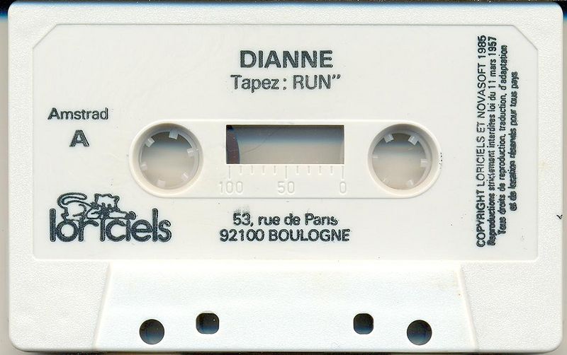 File:Dianne (K7) (Loriciels) (1985) (Standard Jewel Case) - (Media) (Face A).jpg