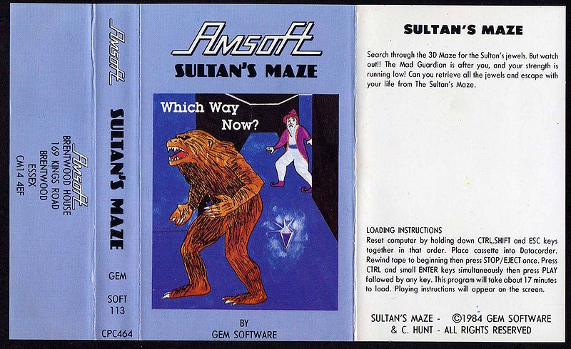 File:Sultan's Maze Covertape (Amsoft).jpg