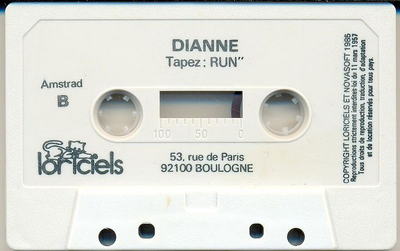 File:Dianne (K7) (Loriciels) (1985) (Standard Jewel Case) - (Media) (Face B).jpg