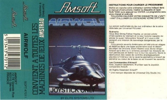 Airwolf by Elite Systems Ltd
