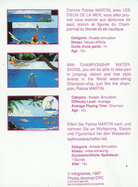 Championsip Water Skiing by Infogrames