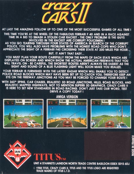 Crazy Cars 2 by Titus Software