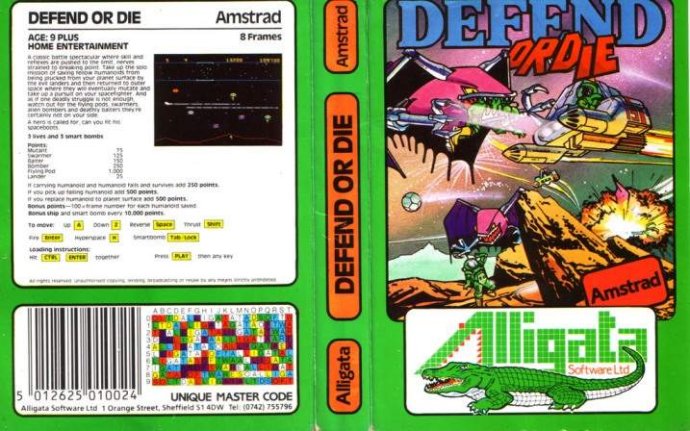 Defend or Die by Alligata Software