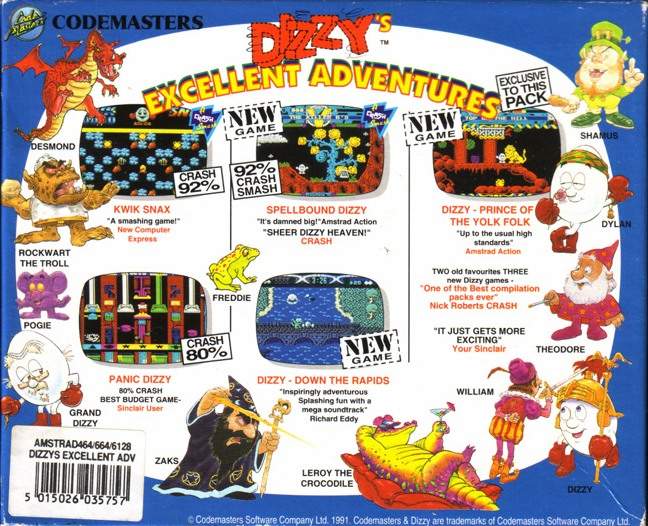 
Dizzys Excellent Adventures by Codemasters