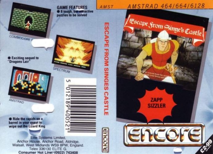 Dragons Lair 2 : Escape from Singes Castle by Software Projects