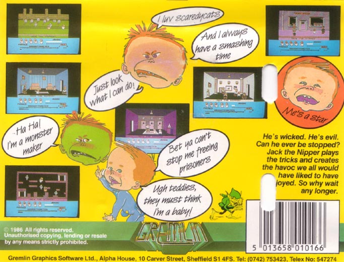 Jack The Nipper by Gremlin Graphics