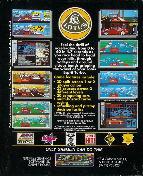 Lotus Esprit Turbo Challenge by Gremlin Graphics