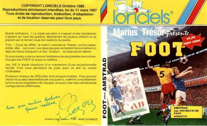 Marius Tresor Presente Foot by Loriciels