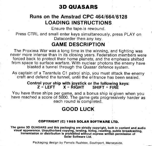 3D Quasars by Solar Software
