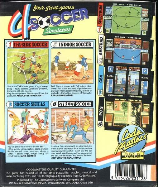 4 Soccer Simulators by Codemasters