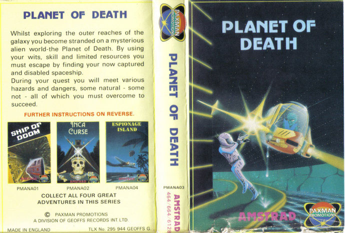 Planet of Death by Artic Computing Ltd
