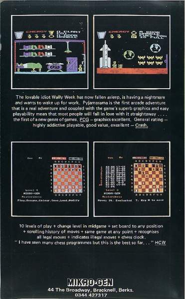Pyjamarama & Masterchess by MikroGen