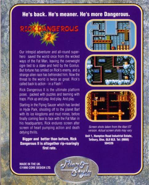 Rick Dangerous 2 by Core Design