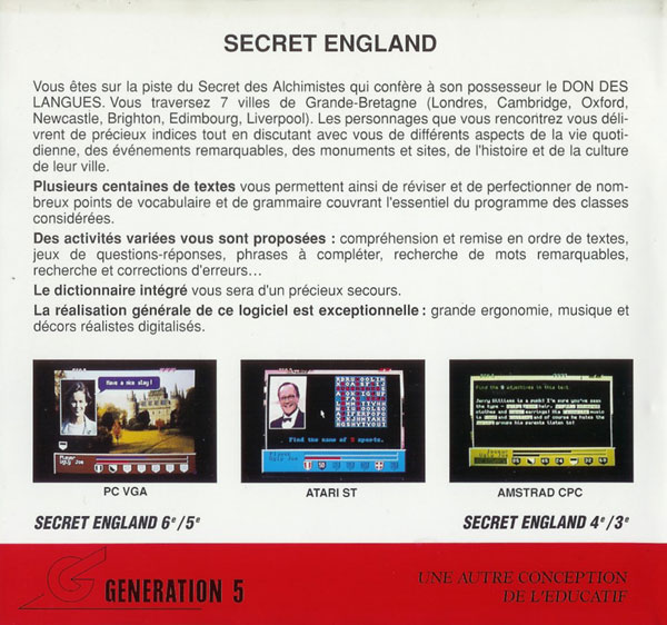 Secret England 4e / 3e by Generation 5