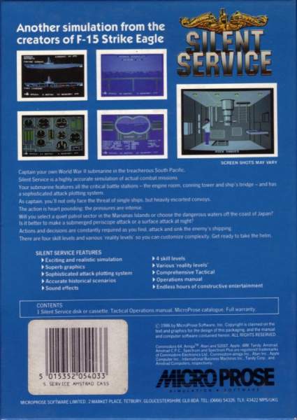 Silent Service by Microprose Software