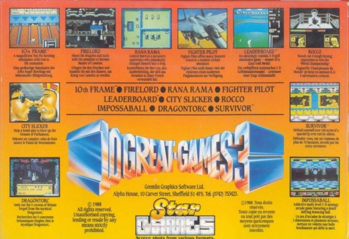 Ten Great Games 3 by Gremlin Graphics