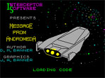 Message from Andromeda ZX Spectrum Loading Screen