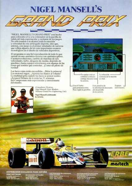 Nigel Mansells Grand Prix Marketing item 2