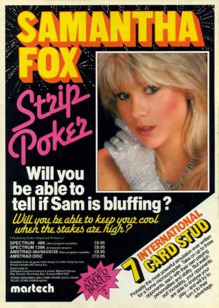 Samantha Fox Strip Poker Marketing item 1
