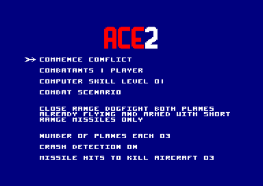 Ace 2 for the Amstrad CPC