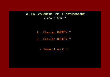 A La Conquete De L`Orthographie for the Amstrad CPC