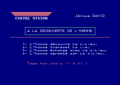 A La Decouverte De L`Homme for the Amstrad CPC