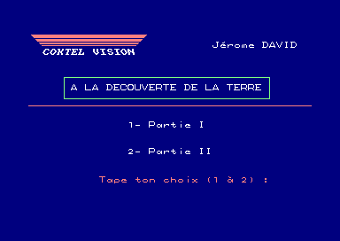 A La Decouverte De La Terre for the Amstrad CPC