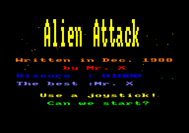 Alien Attack for the Amstrad CPC