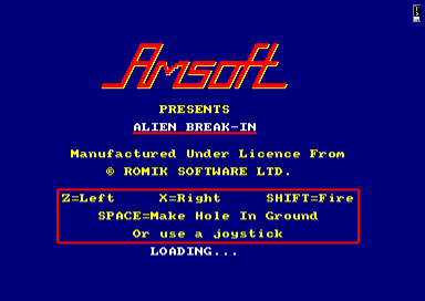 Alien Break-In for the Amstrad CPC