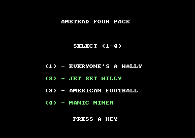Amstrad Four Pack for the Amstrad CPC