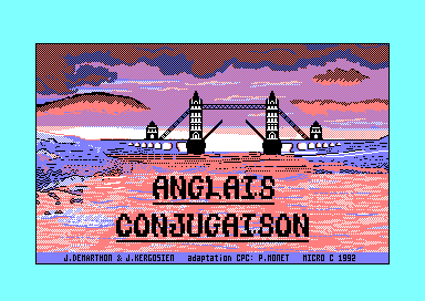 Anglais Conjugaison for the Amstrad CPC