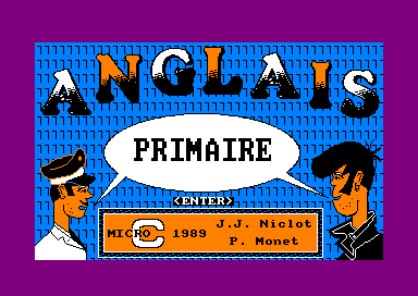 Anglais Primaire for the Amstrad CPC