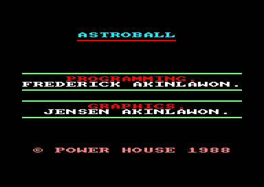 Astroball for the Amstrad CPC