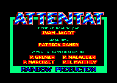 Attentat for the Amstrad CPC