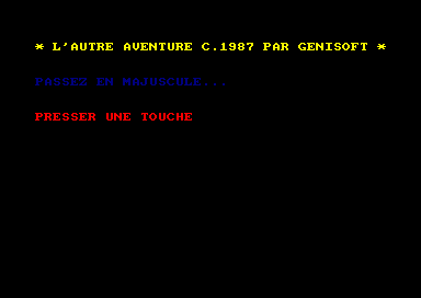 L`Autre Aventure for the Amstrad CPC