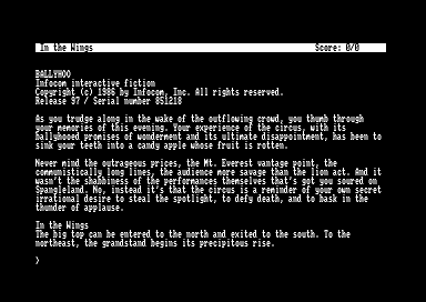 Ballyhoo for the Amstrad CPC