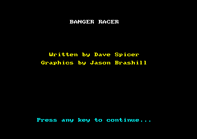 Banger Racer for the Amstrad CPC