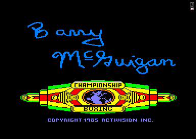 Barry McGuigan World Championship Boxing for the Amstrad CPC