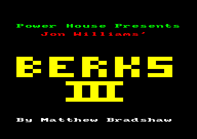 Berks 3 for the Amstrad CPC