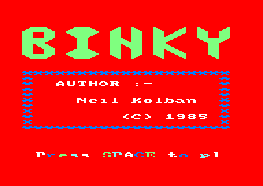Binky for the Amstrad CPC