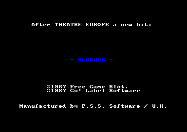 Blue War for the Amstrad CPC