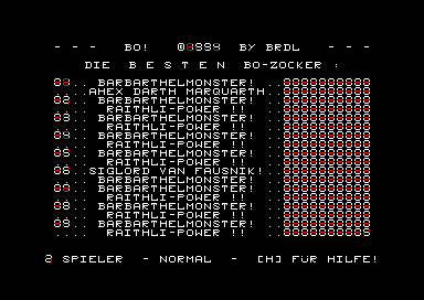 Bo! for the Amstrad CPC