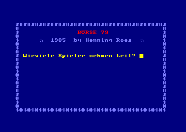Boerse 79 for the Amstrad CPC
