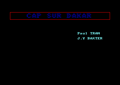 Cap Sur Dakar for the Amstrad CPC