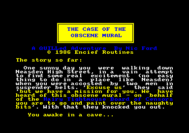 Case of the Obscene Mural for the Amstrad CPC