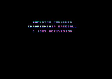 Championship Baseball for the Amstrad CPC