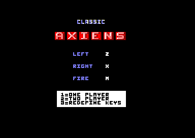 Classic Axiens for the Amstrad CPC