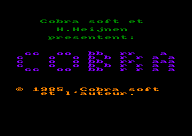 Cobra for the Amstrad CPC