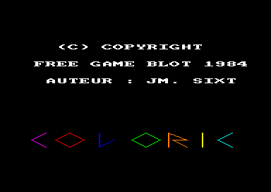 Coloric for the Amstrad CPC
